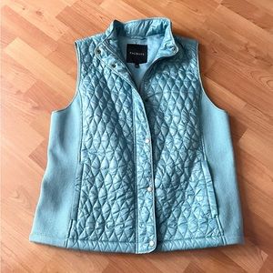 Talbots Blue Quilted Vest